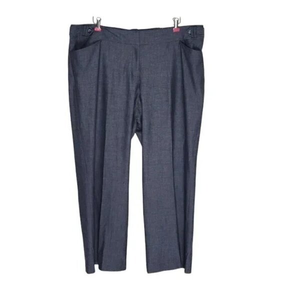 Lane Bryant Wide Leg Dress Pants Size 44 44X32 Pleated Straight Leg High Rise - Picture 10 of 10